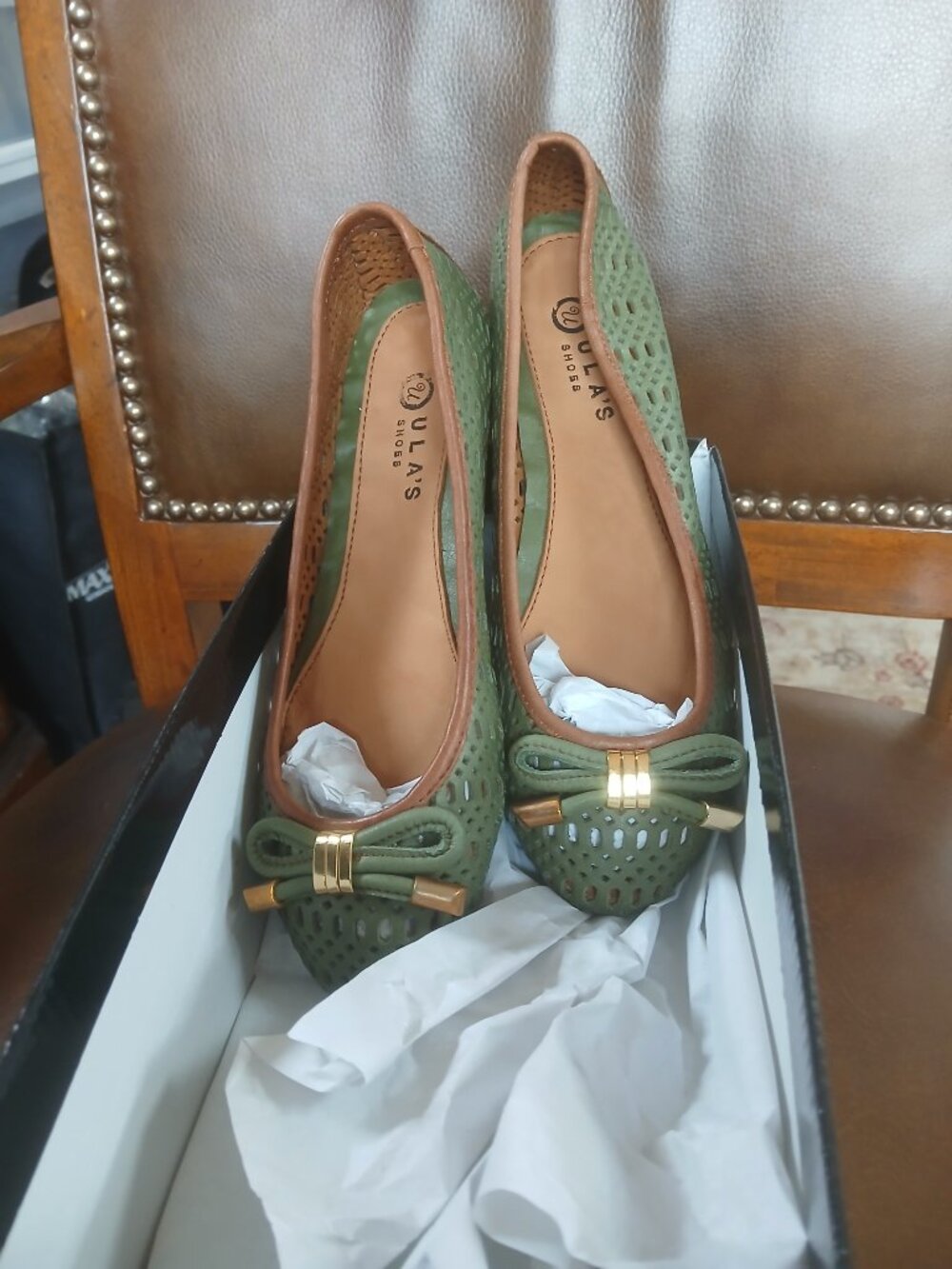 Ulas Shoes Leather Brand New Ladies Flats